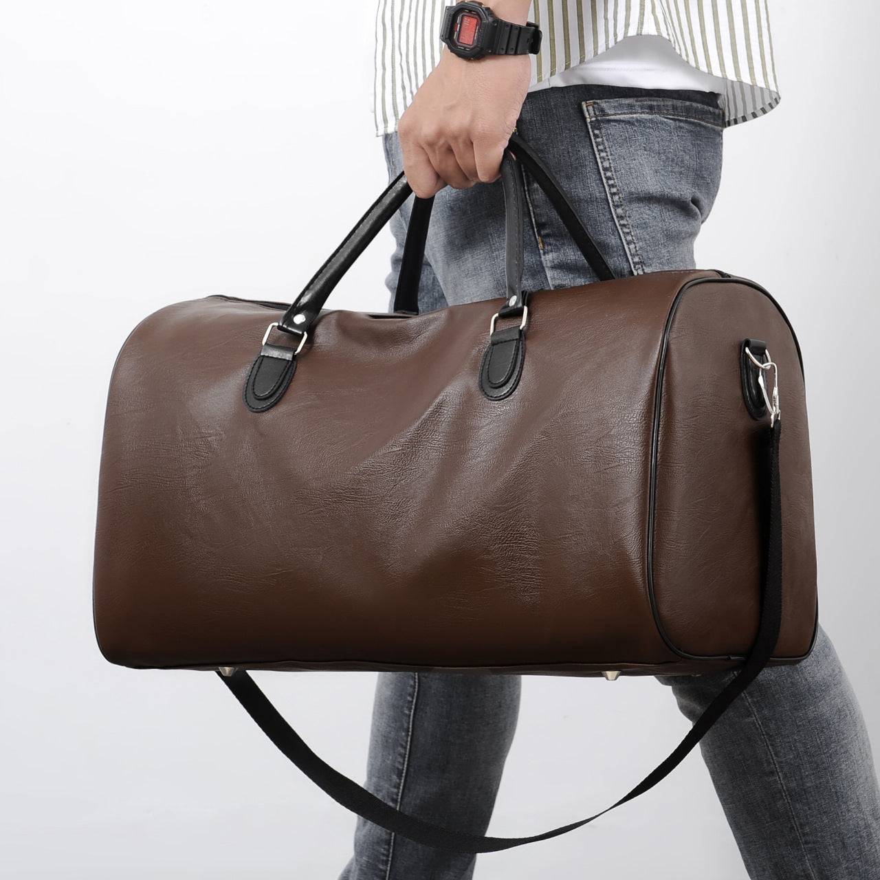 Fashion Commuter Leather Portable Travel Bag