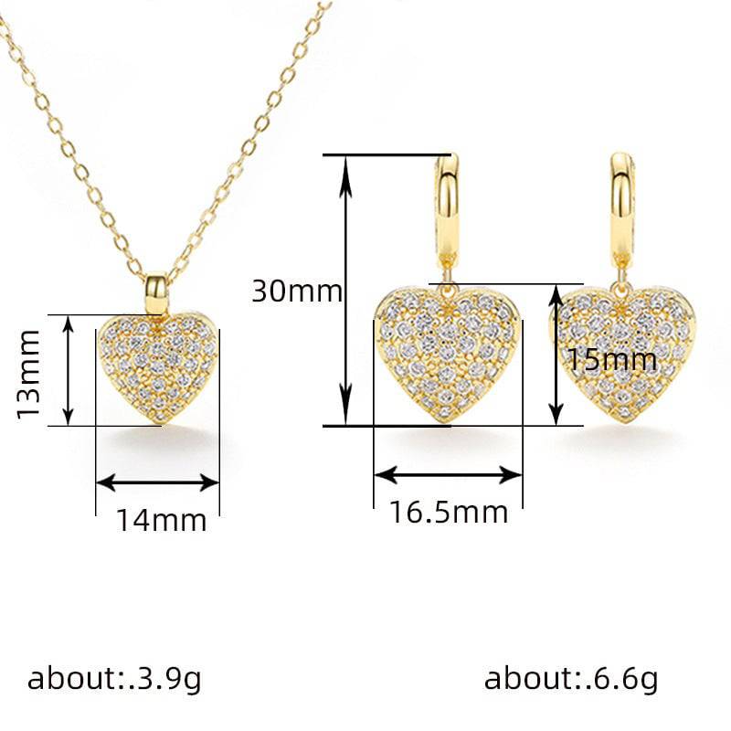 Love Suit Peach Heart Exquisite Necklace For Women - YLORESHOP