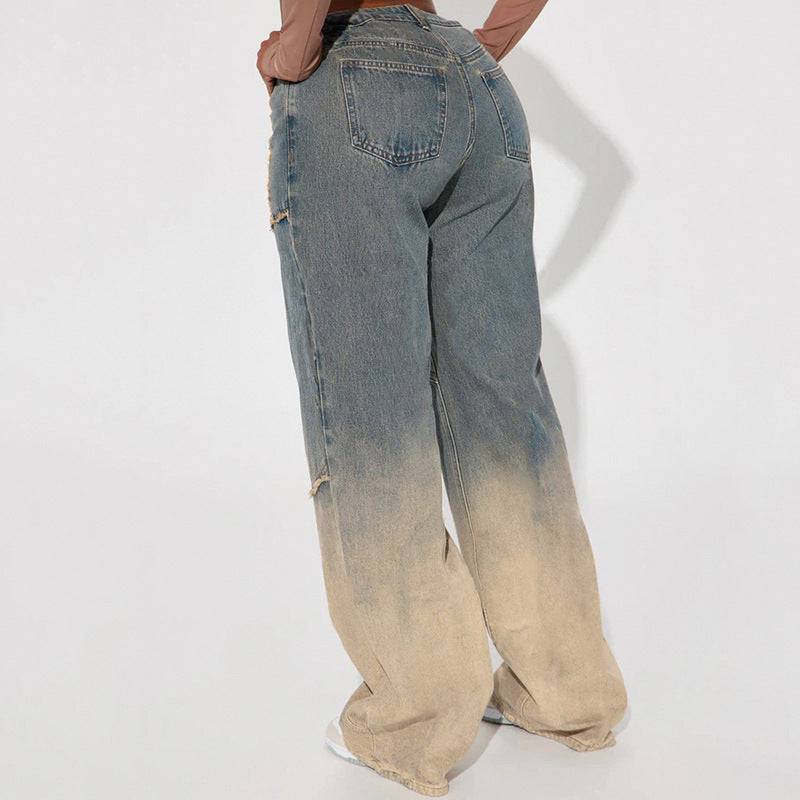 American Retro Street Fashion Jeans - YLORESHOP