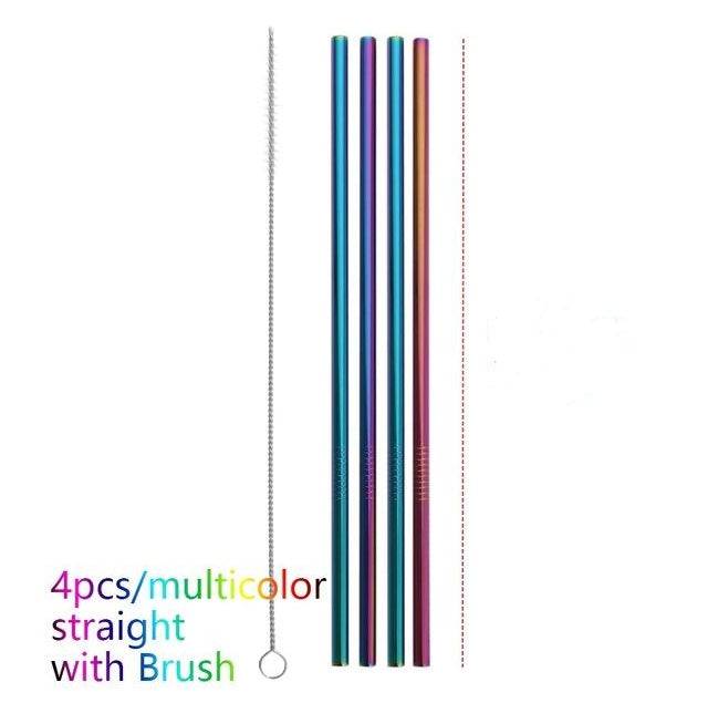 Colourful Reusable Stainless Steel Straws - YLORESHOP