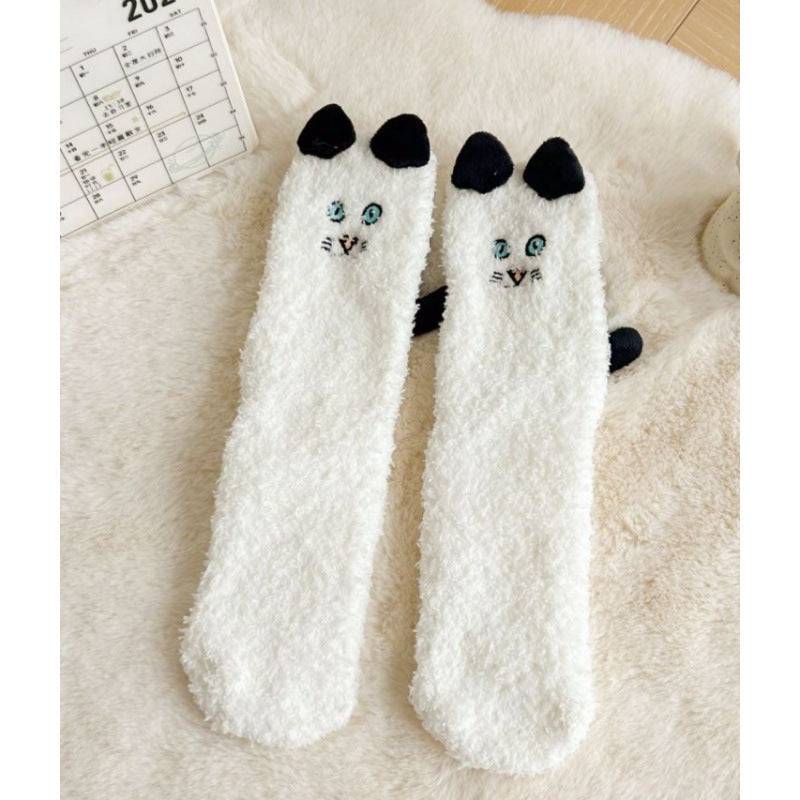 Coral Fleece Socks Women's Mid-calf Three-dimensional Cartoon Room Socks - YLORESHOP