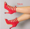 Black And Red Medium High Heels Soft Sole Modern Dance - YLORESHOP