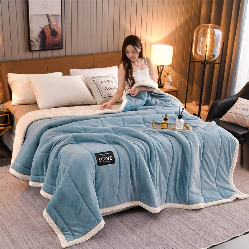 Thick Warm Winter Bed Blankets Wool Blanket Bedspread - YLORESHOP