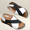 Summer Wedges Sandals With Colorblock Cross-strap Design Casual Thick-soled Roman Shoes For Women - YLORESHOP