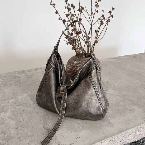 Casual Large Capacity Shoulder Crossbody Belt Buckle Underarm Tote Bag - YLORESHOP