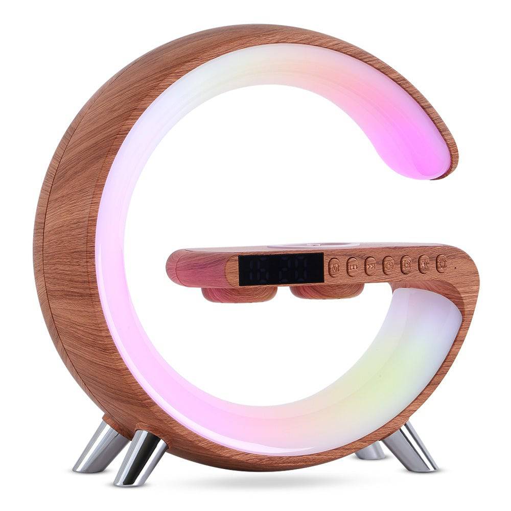 New Intelligent G Shaped LED Lamp Bluetooth Speake Wireless Charger Atmosphere Lamp App Control For Bedroom Home Decor - YLORESHOP