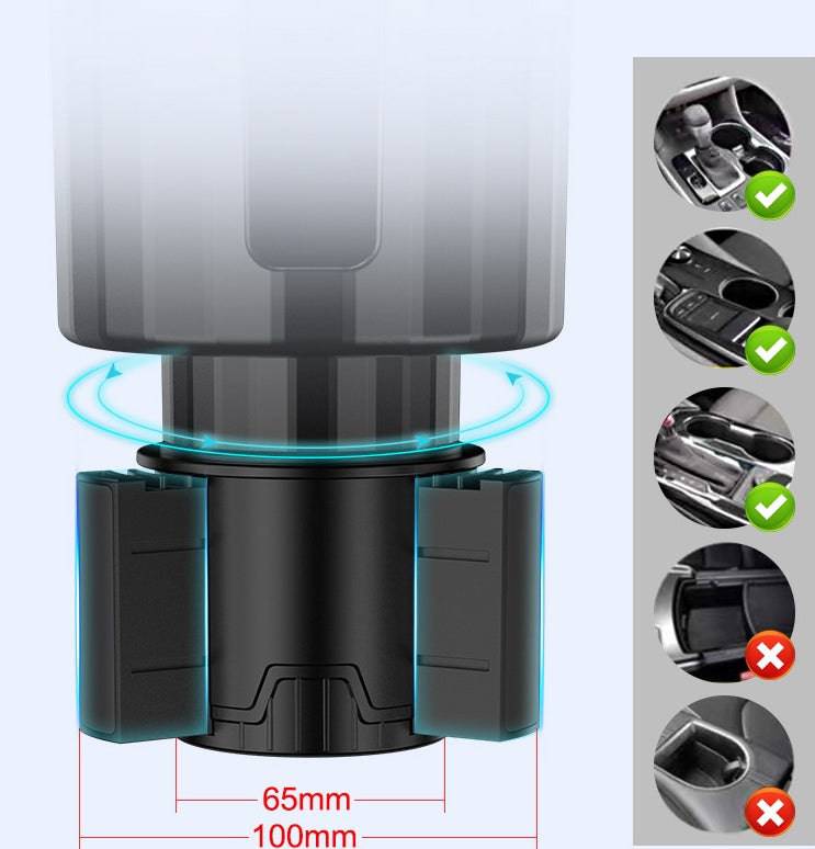 Estendi il portabevande allargato stabile del portabicchieri per auto per la maggior parte degli accessori per auto con base regolabile per bottiglie extra large