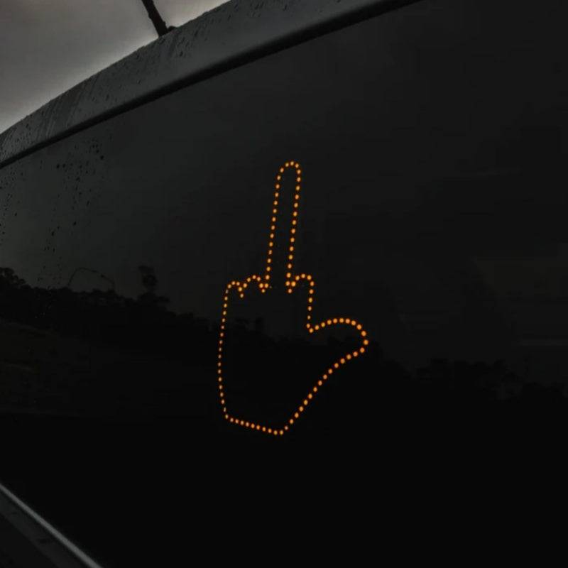 Funny New LED Illuminated Gesture Light Car Finger Light With Remote Road Rage Signs Middle Finger Gesture Light Hand Lamp