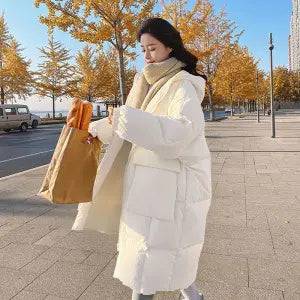 Versione coreana del cappotto imbottito ampio con una marea di cappotto caldo e spesso