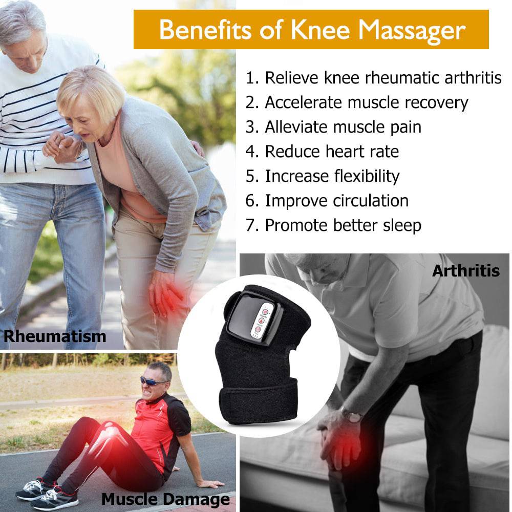 Electric Infrared Heating Knee Massager Wrap Elbow Joint Support Vibration Therapy Physiotherapy Machine Pain Relief Massageador - YLORESHOP