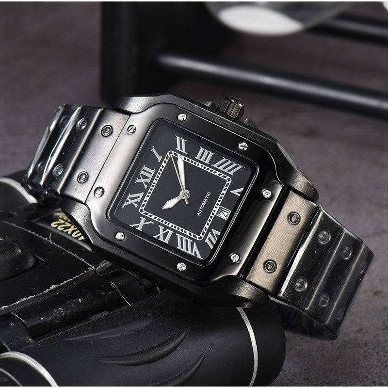 Men's 3-pin Quartz Square All-steel Watch - YLORESHOP