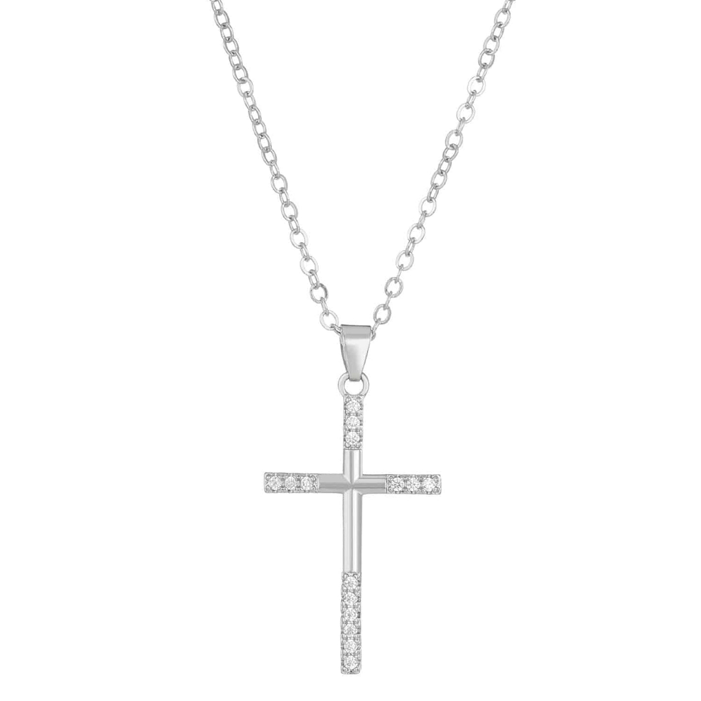 Diamond Cross Necklace Female Cross Pendant Clavicle Chain - YLORESHOP