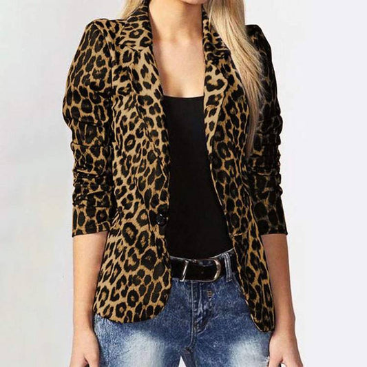 Leopard Print Temperament Commute Thin Small Suit - YLORESHOP