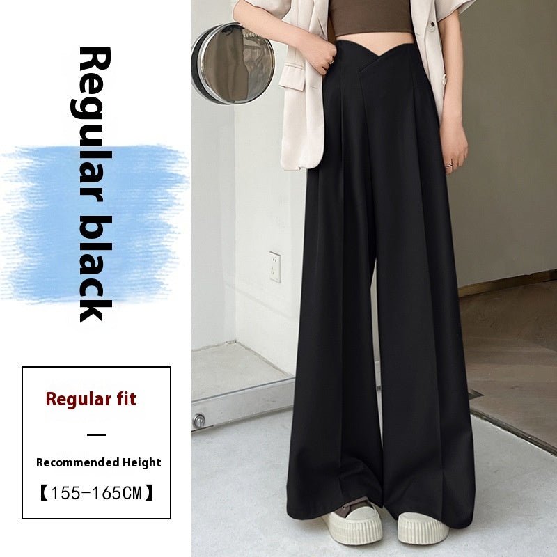 Advanced Sense High Waist Drooping Slimming And Straight Casual Mopping Pants - YLORESHOP