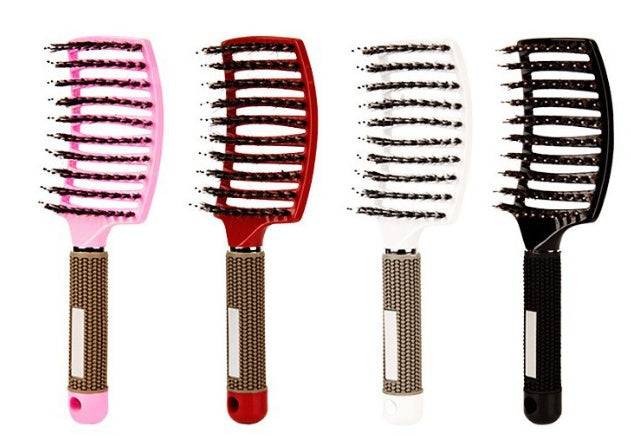 Hairbrush Anti Klit Brushy Haarborstel Women Detangler Hair Brush Bristle Nylon Scalp Massage  Teaser Hair Brush Comb - YLORESHOP