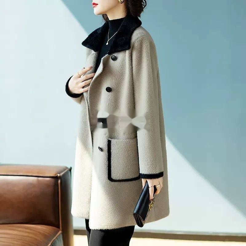 Mid-length Reversible Woolen Coat New - YLORESHOP