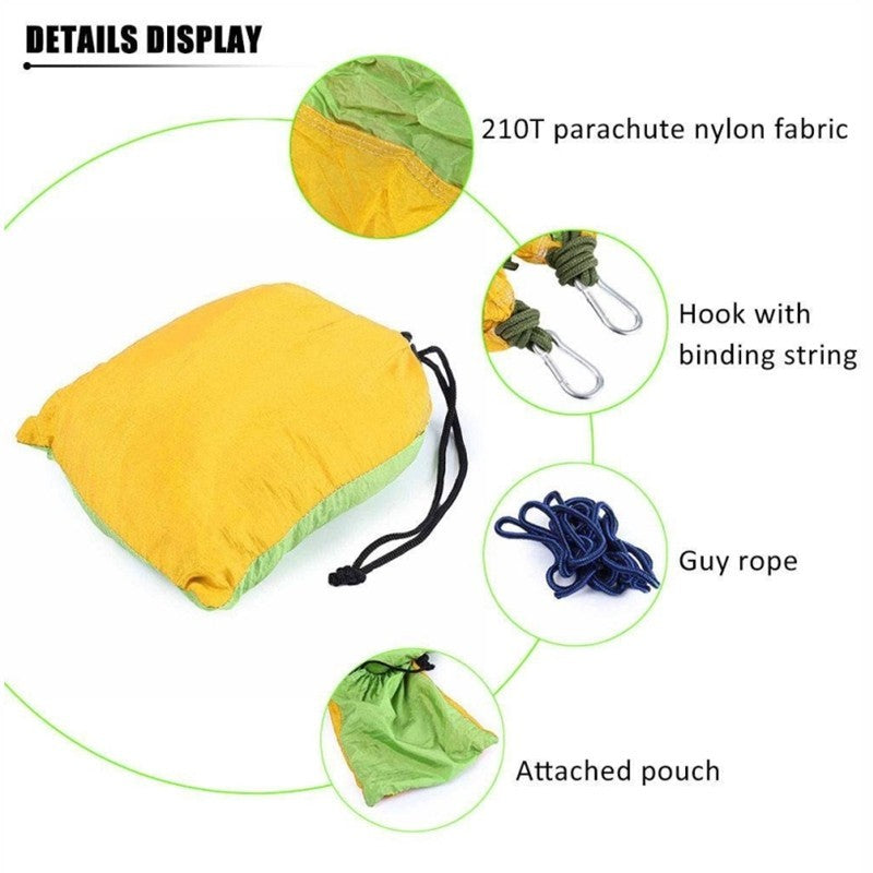 Backpacking Hammock - Portable Nylon Parachute Outdoor Double Hammock - YLORESHOP