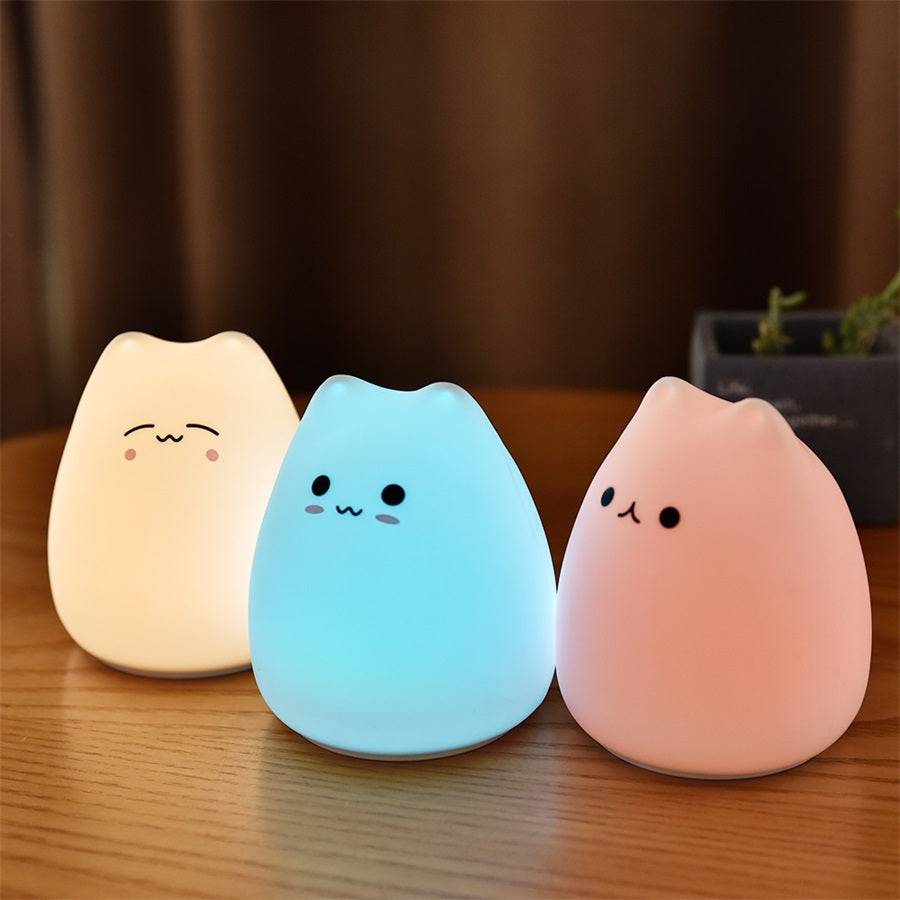 Luce notturna a LED con sensore tattile in silicone per bambini piccoli