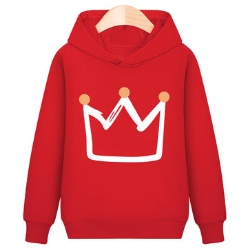 Crown hooded plus velvet sweatshirt - YLORESHOP