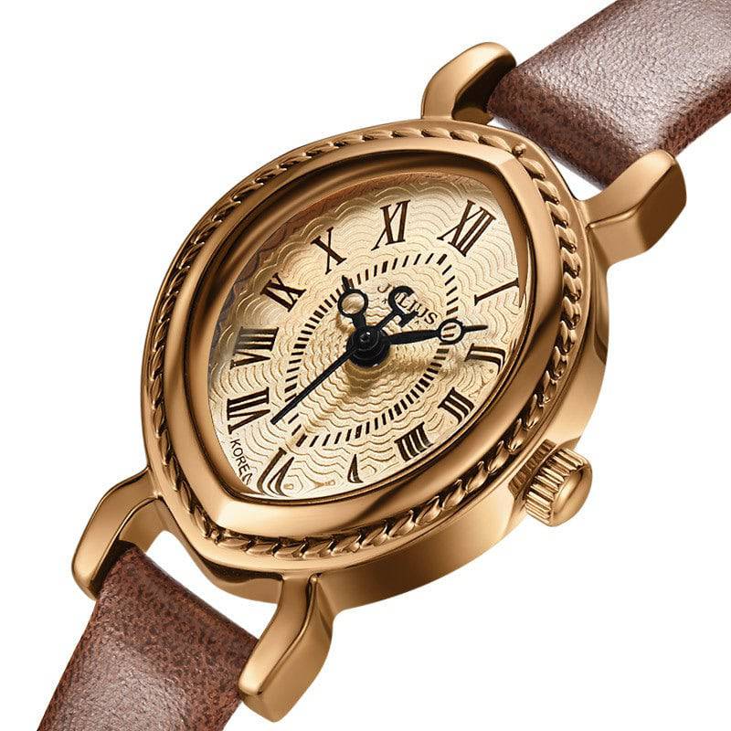 Oval Belt Quartz Movement Waterproof Compact Fashion Watch - YLORESHOP