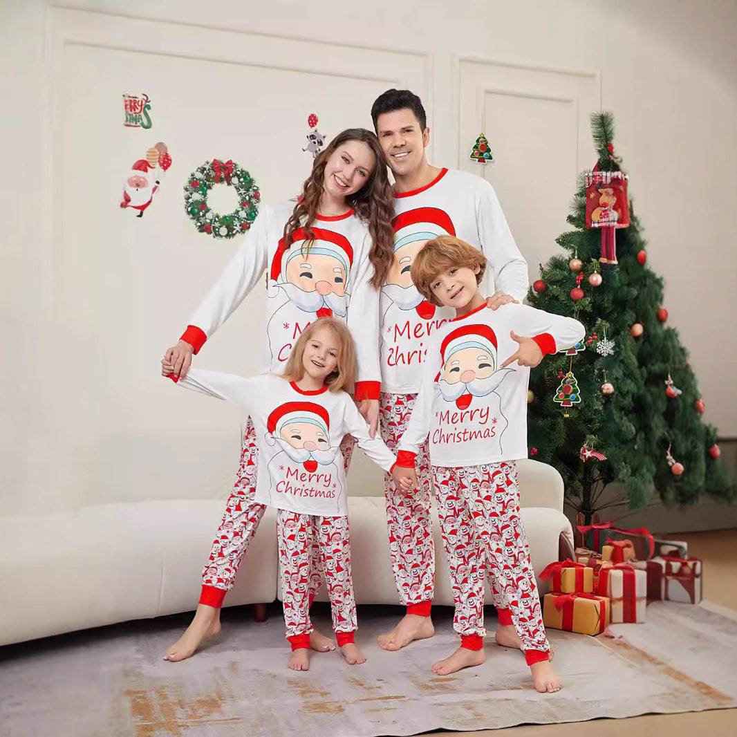 Letter Snowman Christmas Parent-child Suit Printed Homewear Pajamas - YLORESHOP