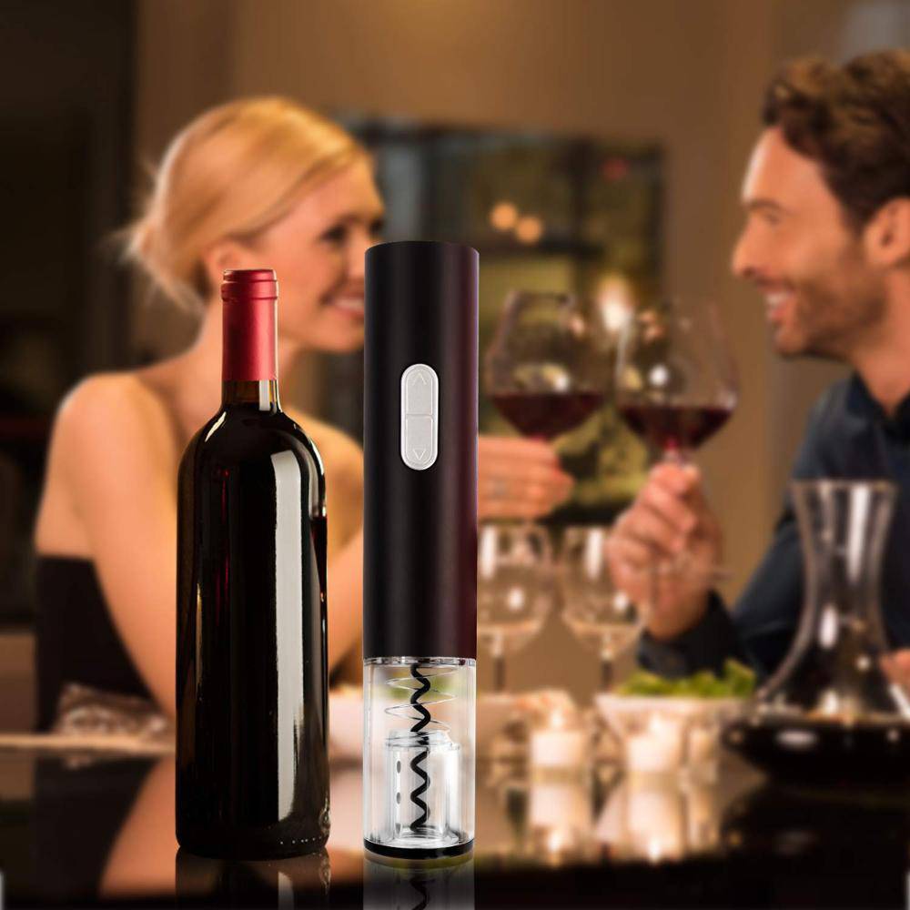 Electric Wine Opener Automatic Electric Wine Bottle Corkscrew Opener With Foil Cutter Wine Bottle Opener Kit - YLORESHOP