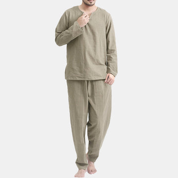 Thin, breathable and loose-fitting two-piece casual pajamas