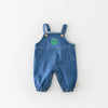 Boys' Fashion Simple Denim Backpack Pants - YLORESHOP