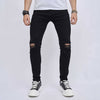 Men's Ripped Slim Fit Skinny Elastic Jeans - YLORESHOP
