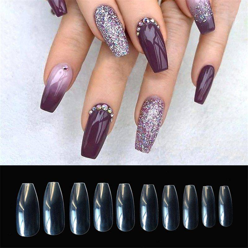 500 transparent / natural fake nails - YLORESHOP