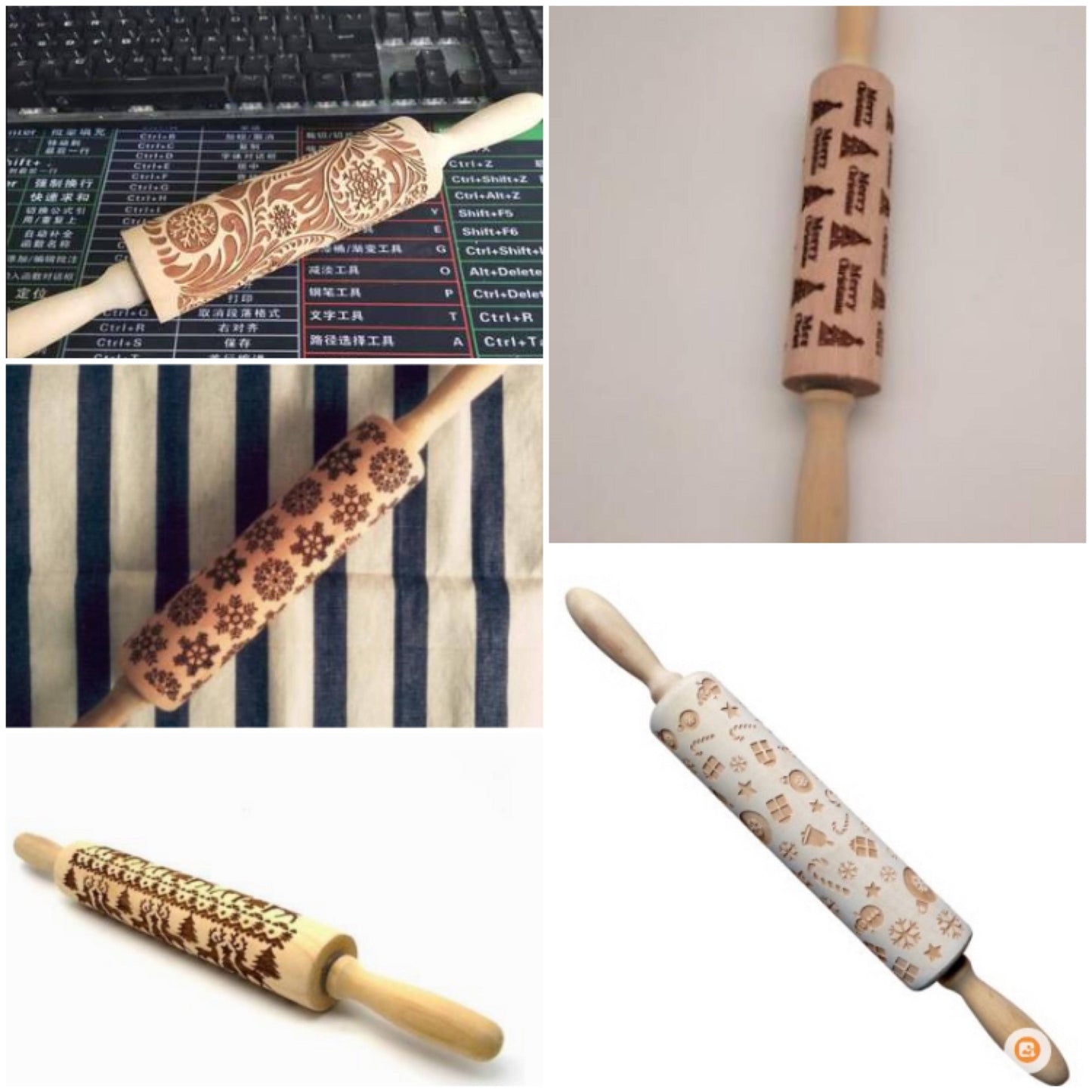 Rolling Pin Christmas Embossing - YLORESHOP