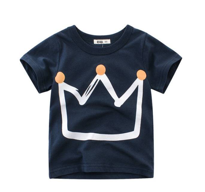 Abbigliamento per bambini Estate T-shirt in cotone per ragazzi nuovi bambini coreani Tesoro da uomo a maniche corte per bambini