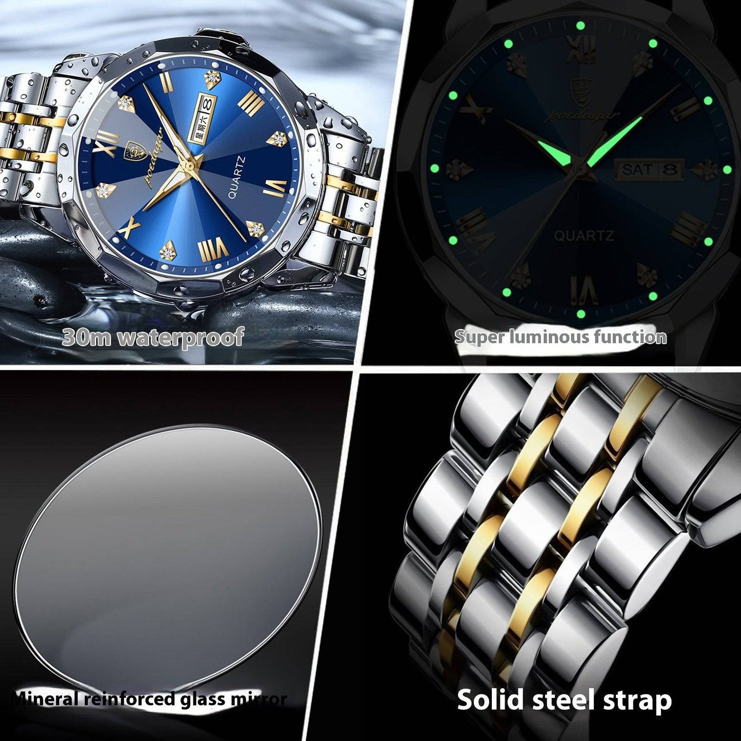 Men's Watch Waterproof Super Luminous Luxury Watch - YLORESHOP