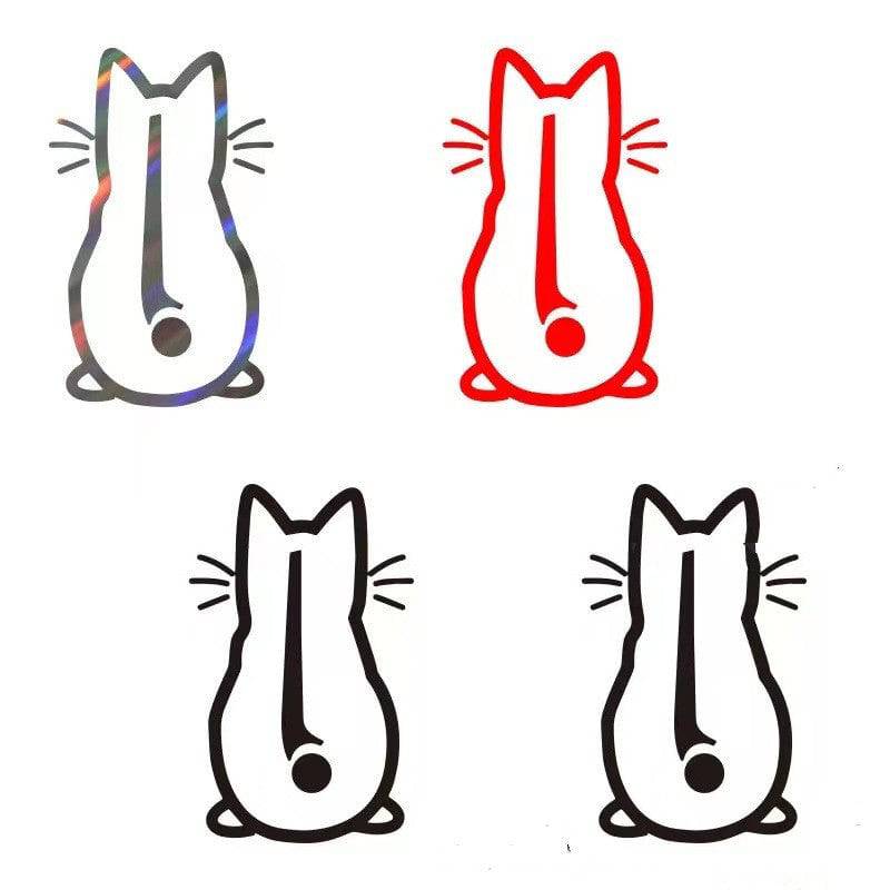 Personalized Cute Cat Shape Wiper Decoration Sticker - YLORESHOP