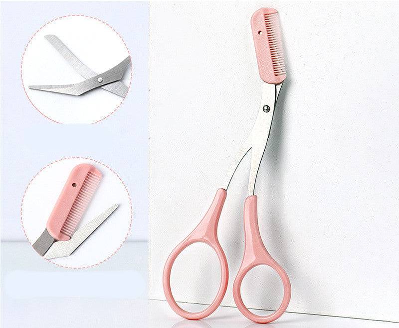 Eyebrow Trimming Knife With Comb Curved Moon Small Beauty Supplies Gadgets - YLORESHOP