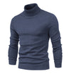 Maglione dolcevita slim fit da uomo, tinta unita, abbigliamento casual invernale