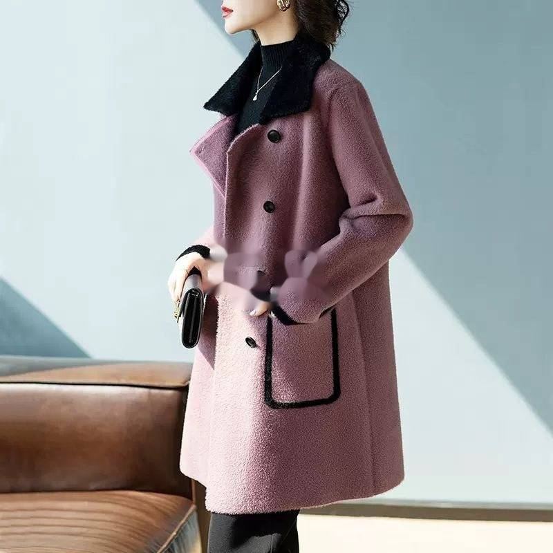 Mid-length Reversible Woolen Coat New - YLORESHOP