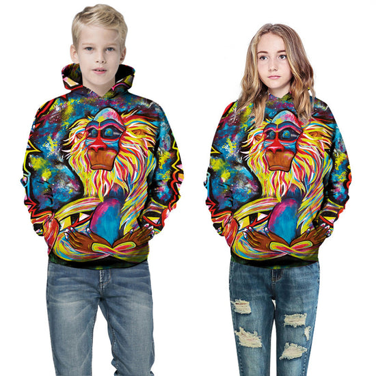 Digital Printed Children's Hooded Sweater For Kids - YLORESHOP