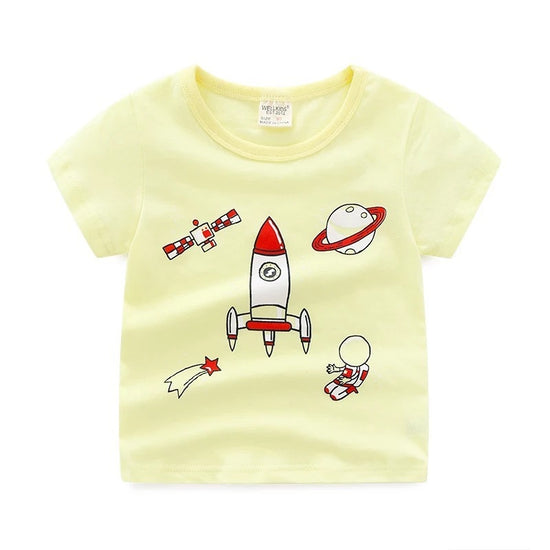 Children's summer cartoon print T-shirt - YLORESHOP
