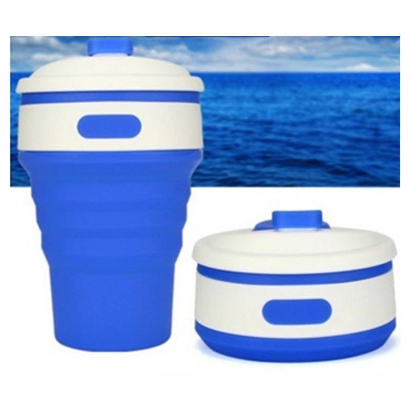 Tazze da caffè Tazze da viaggio pieghevoli in silicone Tazze da acqua pieghevoli BPA FREE Food Grade Drink Ware Mug Tazze da tè e caffè