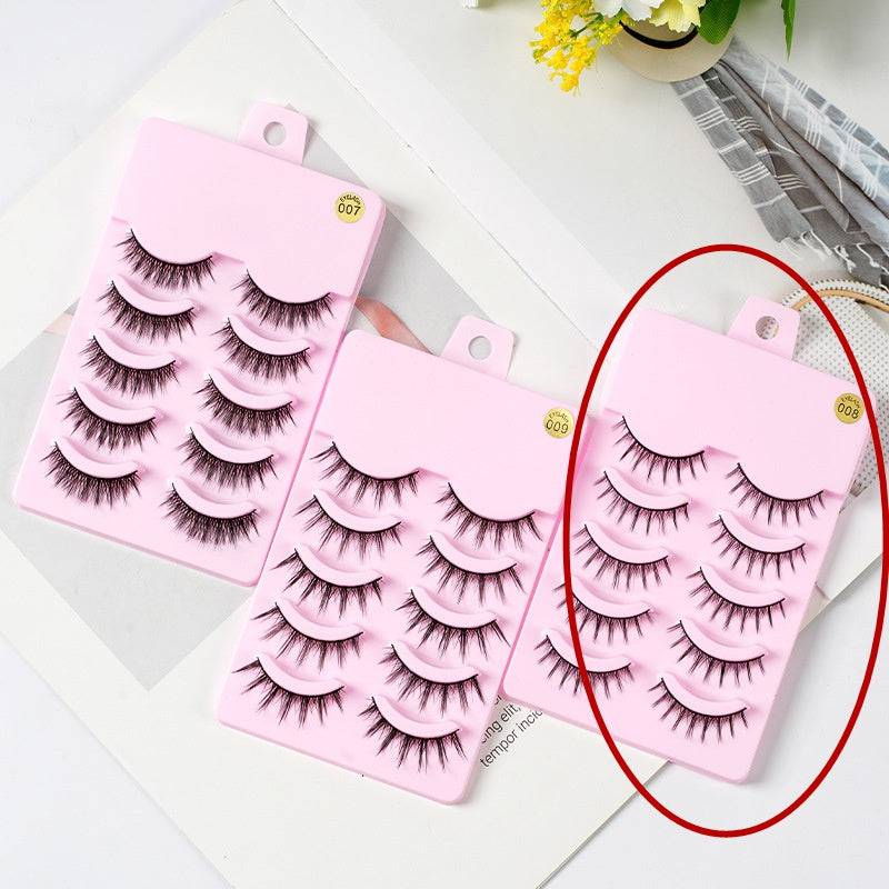 5 Pairs Manga Lashes New Arrival Anime Cosplay Natural Wispy  Korean Makeup Artificial False Eyelashes - YLORESHOP