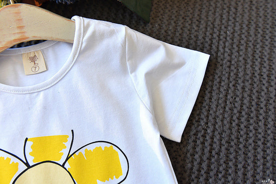 Girls two-piece summer children's clothing girls short-sleeved T-shirt - YLORESHOP