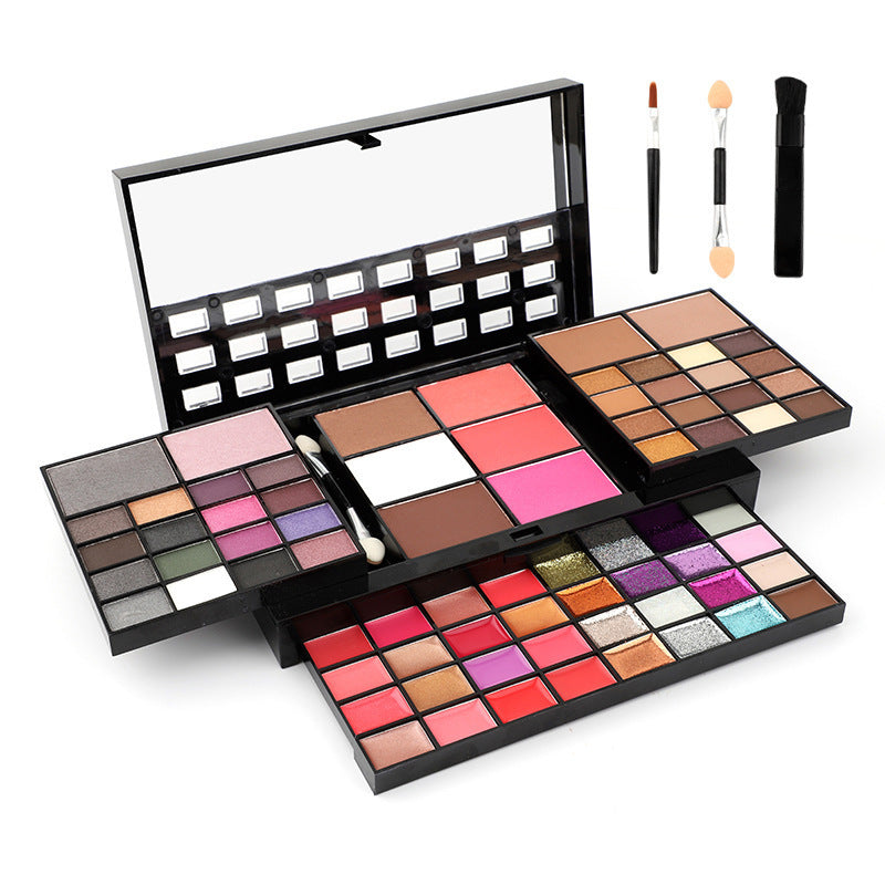 74 Colors Makeup Set Lip Gloss Blush Eyeshadow Highlight Combination Plate Wholesale Makeup Set - YLORESHOP