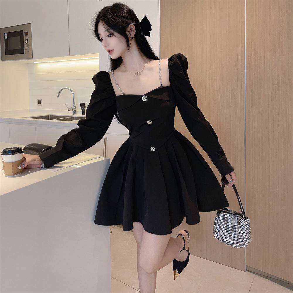 Women's Fashionable High-waisted Puffy Dress - YLORESHOP