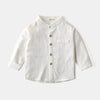 Boys stand collar solid color shirt - YLORESHOP