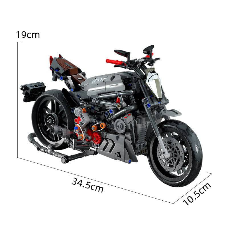 Tabletop Decoration Assembly Building Blocks Model Boy Toy Motorcycle