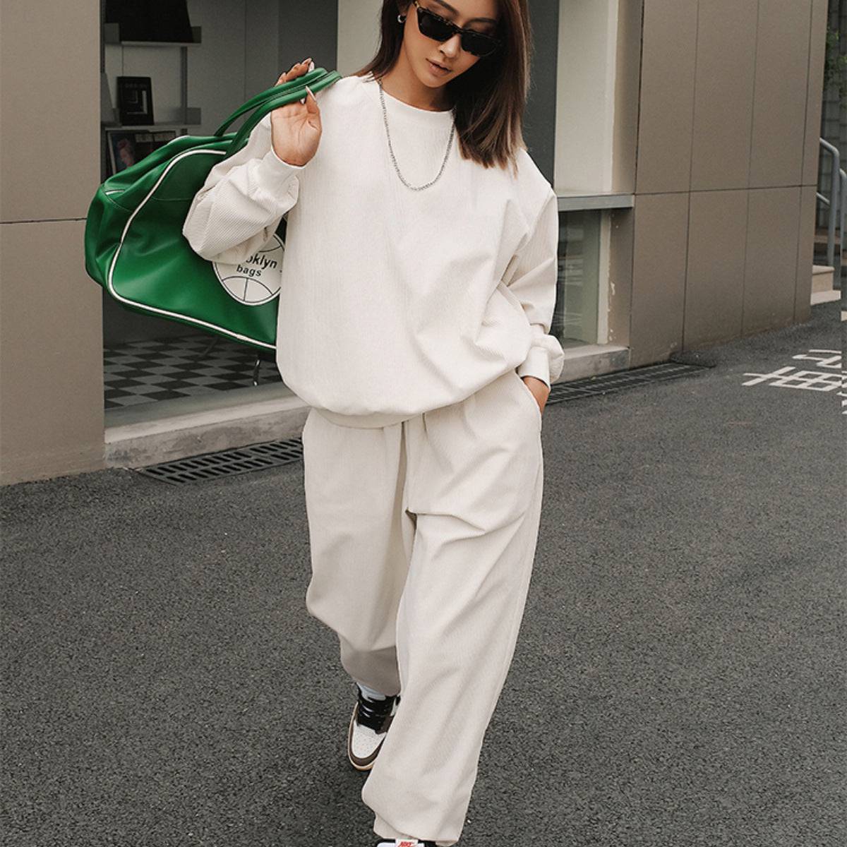 Women's Sports And Leisure Sweater Trousers Suit - YLORESHOP