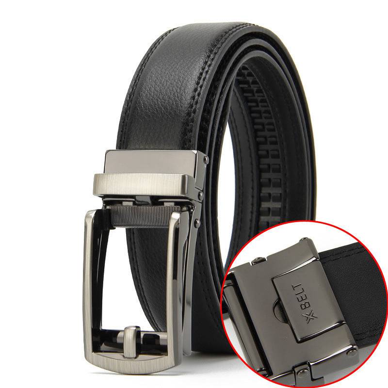 Two-layer Cowhide Fake Needle Automatic Buckle Men's Special Belt - YLORESHOP