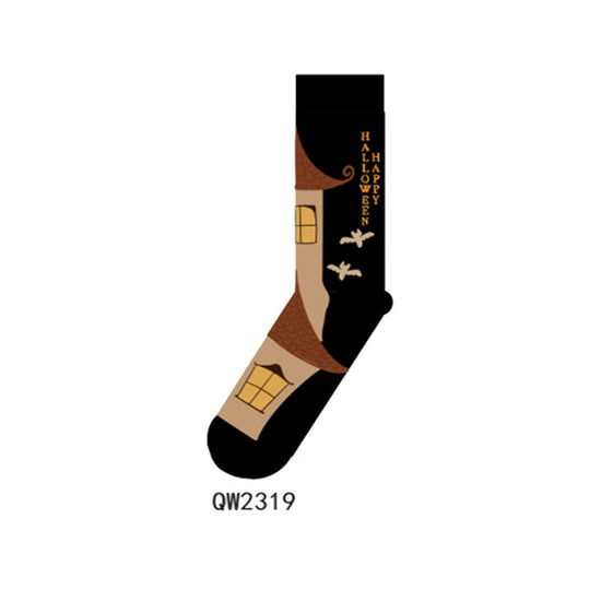 Halloween Man And Woman Cartoon Four Seasons Tube Socks - YLORESHOP