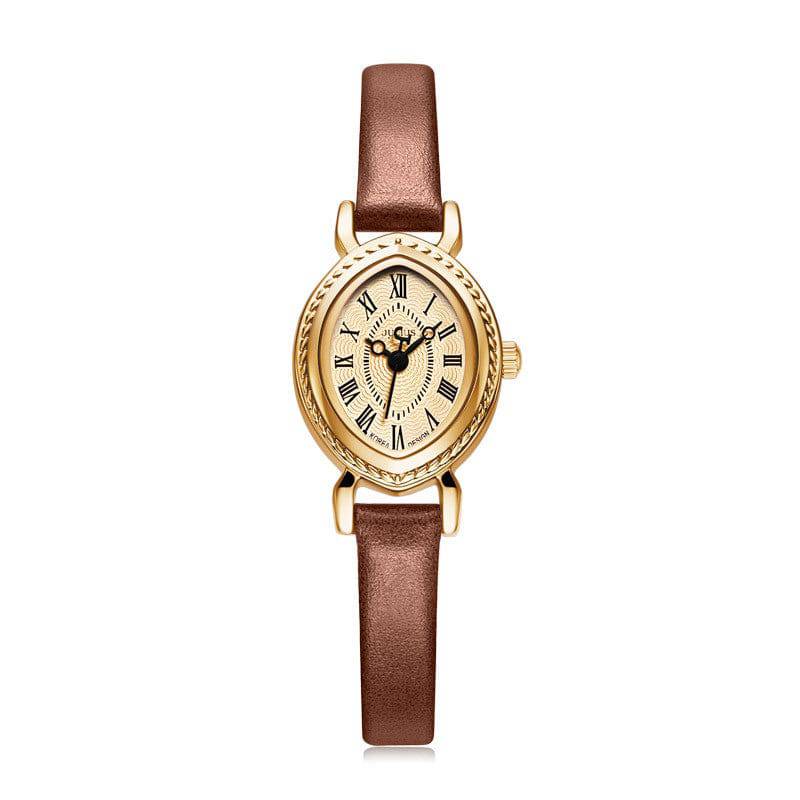 Oval Belt Quartz Movement Waterproof Compact Fashion Watch - YLORESHOP